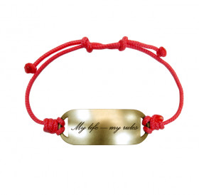 Bracelet-lace «My life - my rules»