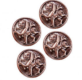 Set of buttons "Novgorod lion". 4 things.