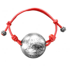 Spherical bracelet-cord "Three-legged Kolovrat"