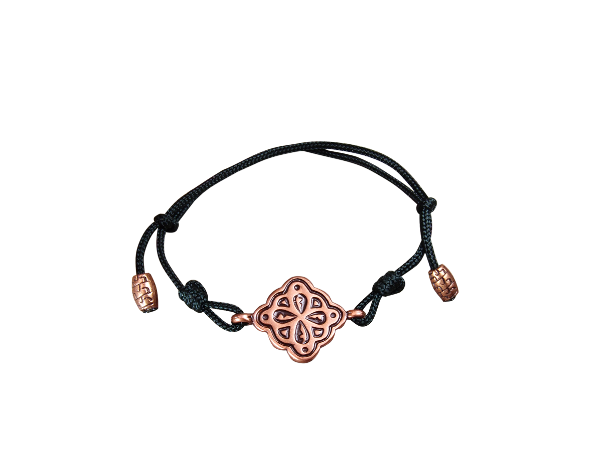 Браслет-шнурок «Клевер» № 3