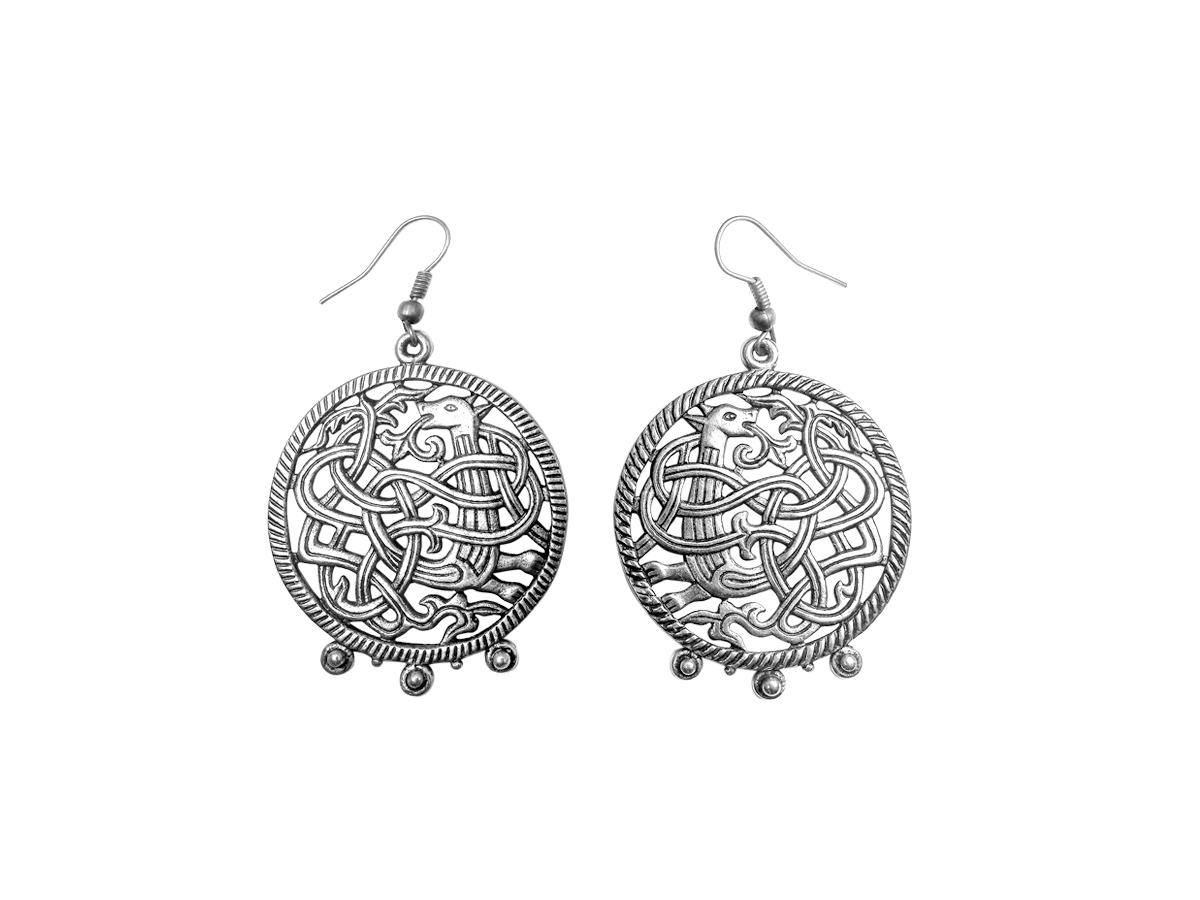 Slotted earrings "Unknown animal"