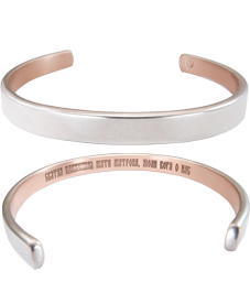 Hard bracelet thickness 2.5 mm "Prayer to Mother Matrona" (text inside)