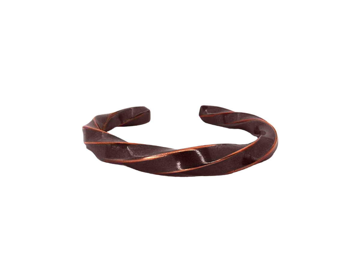 Twisted bracelet No. 3. Tinted. Thickness 7 mm