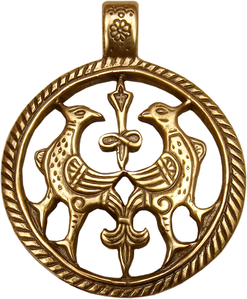 Slotted pendant "Terekhovskie birds"