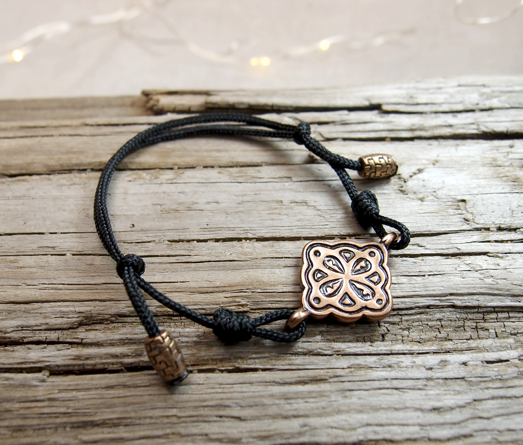 Браслет-шнурок «Клевер» № 3