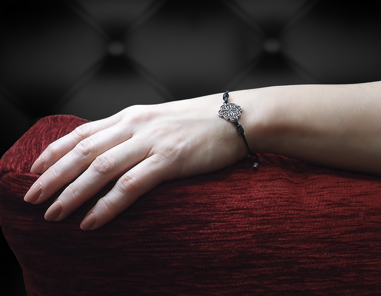 Браслет-шнурок «Клевер» № 2