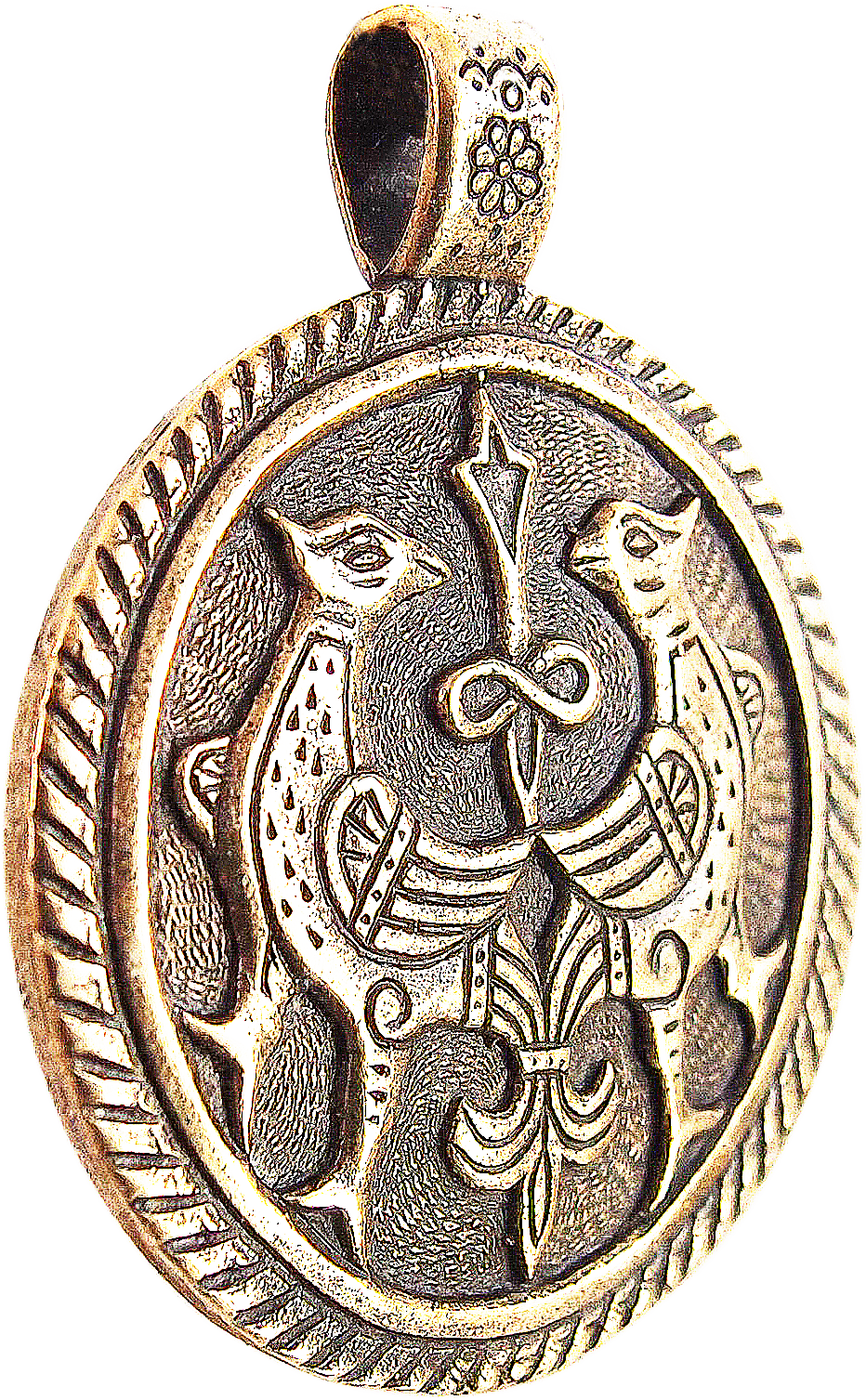 Cast pendant "Terekhovskie birds"