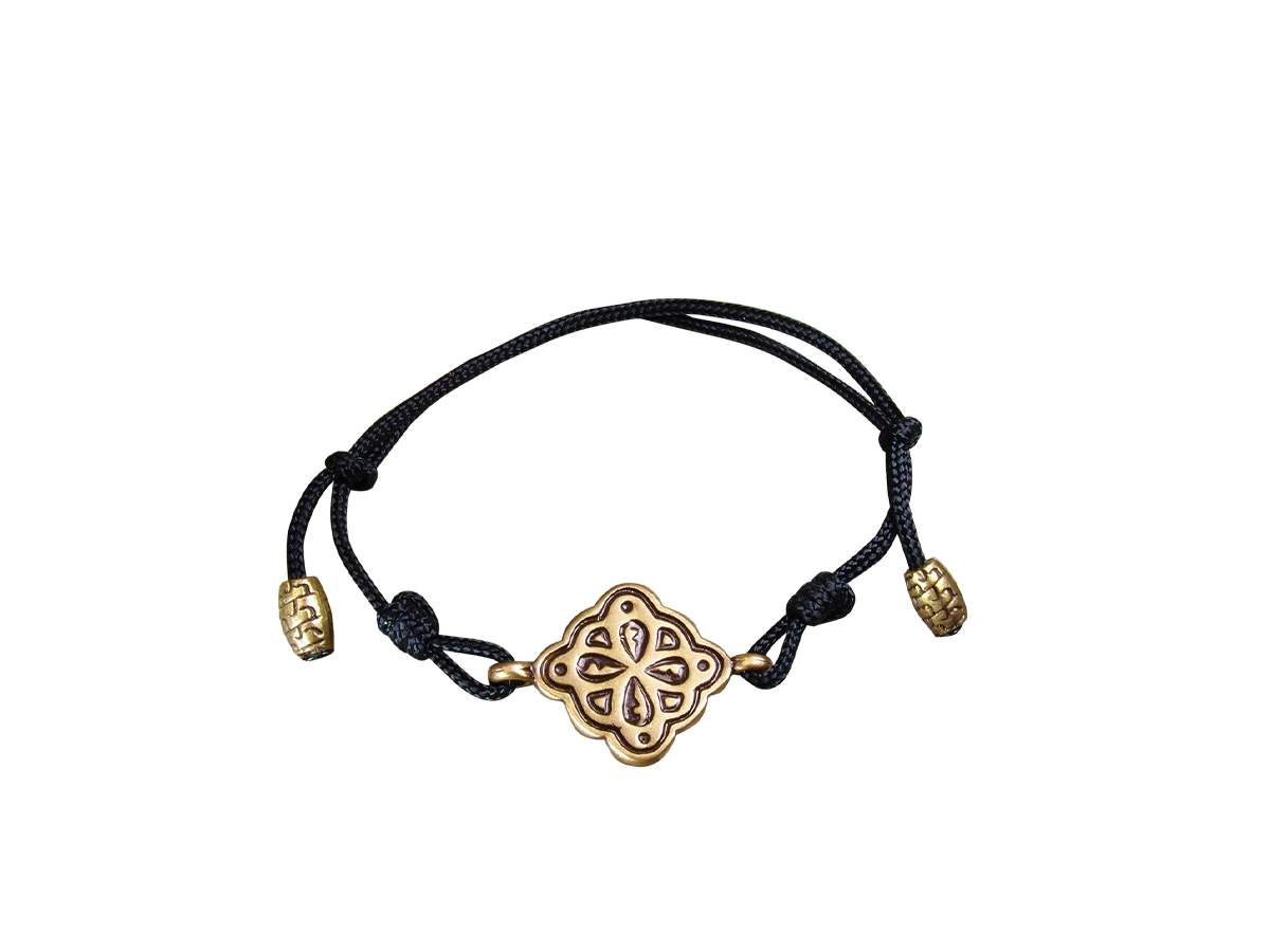 Браслет-шнурок «Клевер» № 3