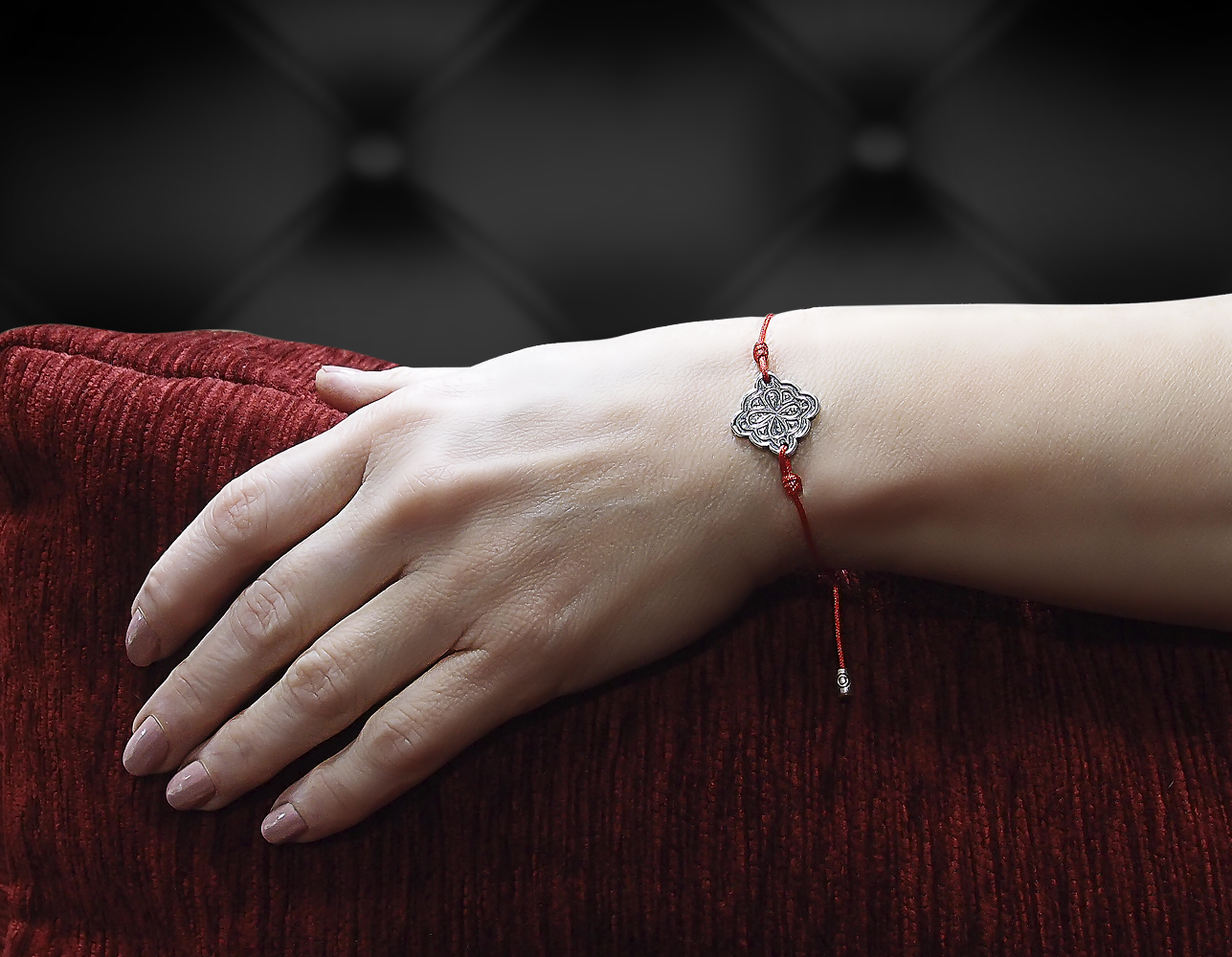 Браслет-шнурок «Клевер» № 2