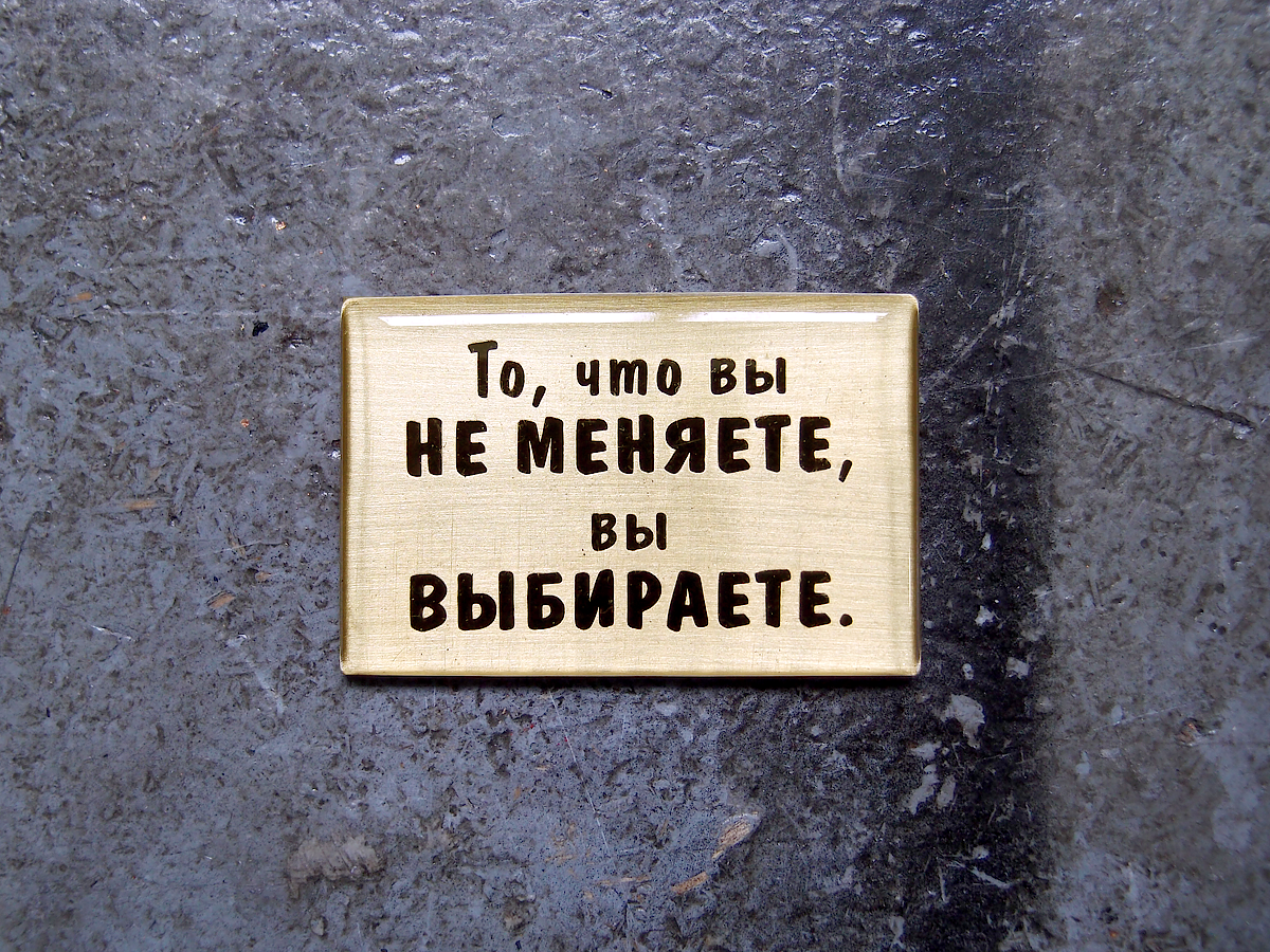 Магнит "То, что вы не меняете, вы выбираете"